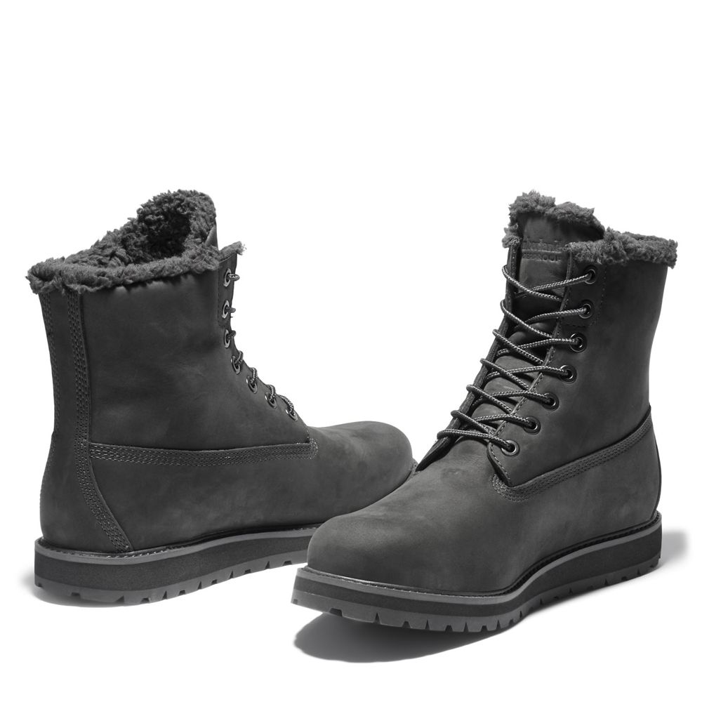 Bocanci 6-Inch Timberland Barbati Negrii - Richmond Ridge Waterproof - Romania - RNOMHE093